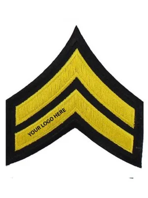 Yellow Chevron Rank Patch for Security Uniform